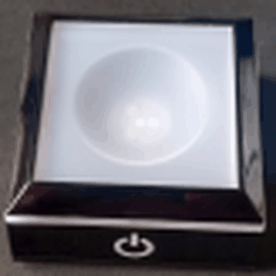 Square Touch-Sensing LED Base — Recessed Top (Battery + AC)
