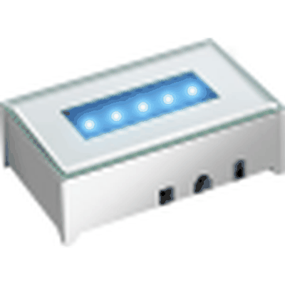 Rectangular 5-Color Slow-Flash LED Base (Battery + AC)