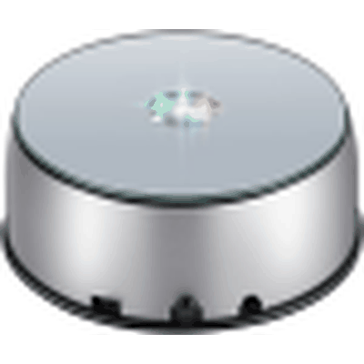 90° Rotating Silver LED Base — Multi Flash Modes (Battery + AC)